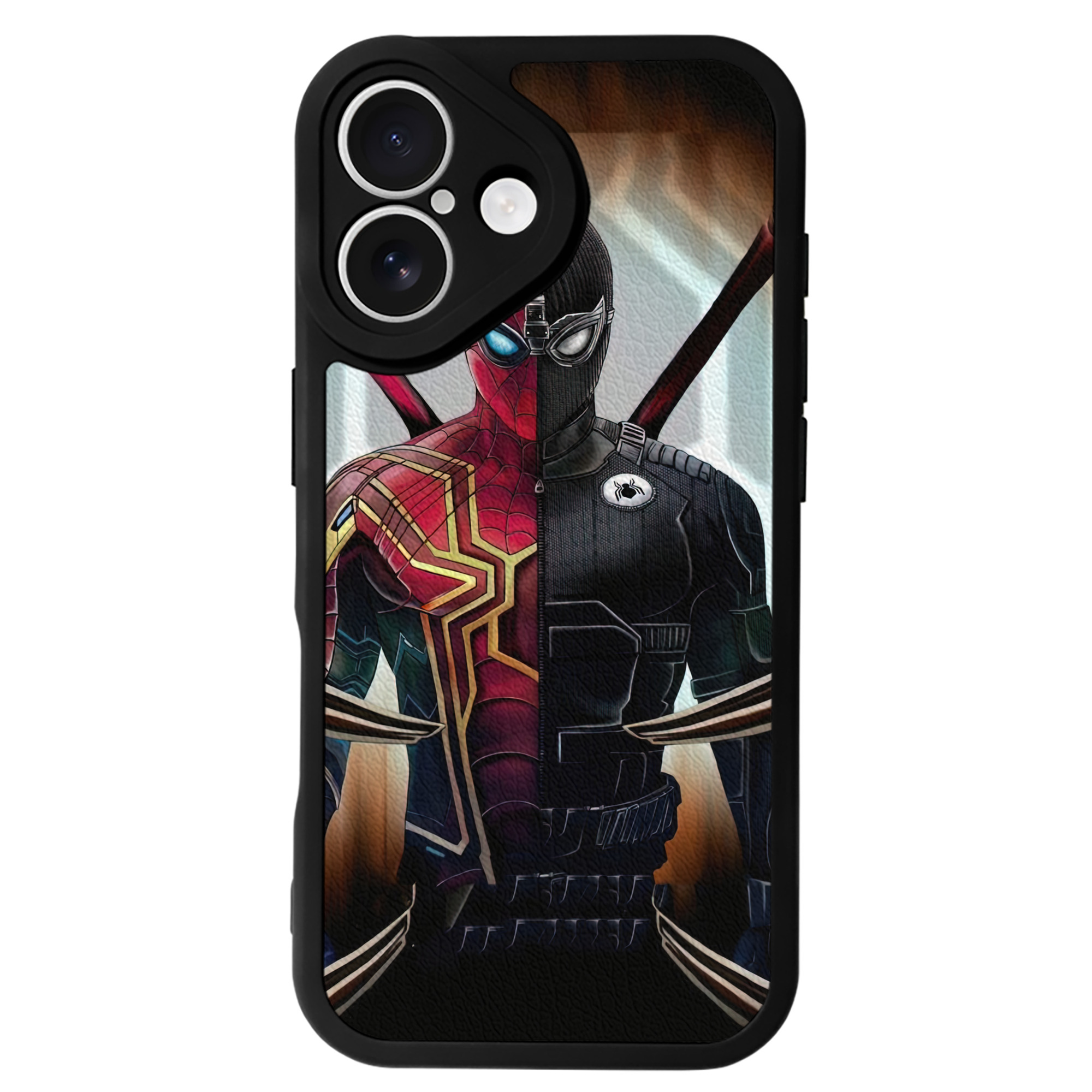 Spider Man スパイダーマン 【iPhone 16シリーズ対応】シリコンスマホケース（レザー調） 材質：シリコン